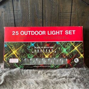 Vintage Set of 25- C9 1/4 Bulbs Outdoor Lights-Clear Bulbs